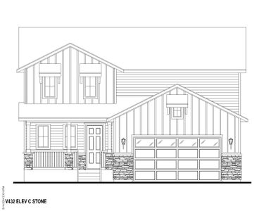 Plan V432 Elevation C w/ Stone