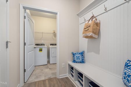 Mudroom bench and Laundry room