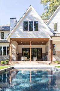 Rear Elevation - Covered Deck - In-Ground Pool