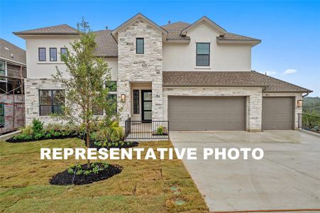New construction Single-Family house 7604 Becasseau Dr, Spicewood, TX 78738 The Carter VI- photo 0