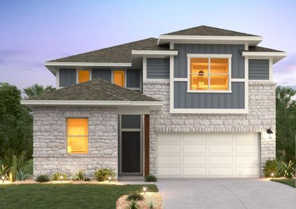 New construction Single-Family house 512 Palo Brea Loop, Hutto, TX 78634 Wyatt Homeplan- photo 0 0