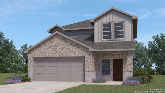 New construction Single-Family house 15615 Mint Patch Meadow, Von Ormy, TX 78073 Jasmine- photo 1 1