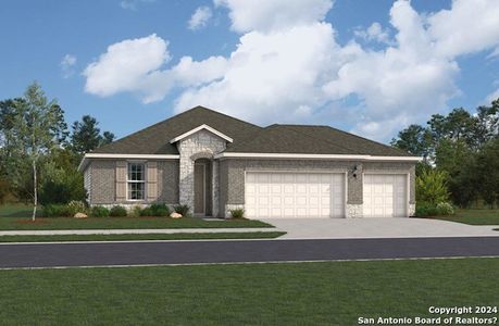 New construction Single-Family house 1627 Bonhill Yard, New Braunfels, TX 78130 Brooks- photo 0 0