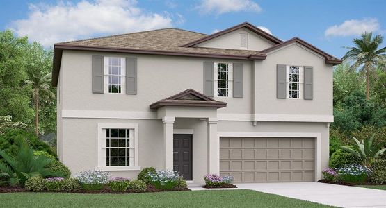 New construction Single-Family house 15356 Sapphire Purple Street, Wimauma, FL 33598 Providence II- photo 0 0