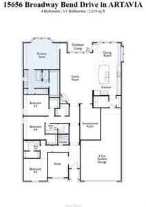 New construction Single-Family house 15656 Broadway Bend Drive, Conroe, TX 77302 Canterbury Plan- photo