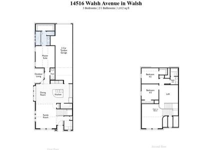 New construction Townhouse house 14516 Walsh Avenue, Aledo, TX 76008 Bolton Plan- photo 2 2