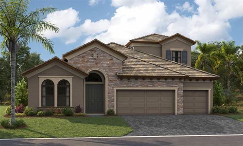 New construction Single-Family house 10229 Surrey Rose Drive, San Antonio, FL 33576 Biscayne II- photo 0