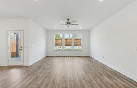 Spacious gathering room*real home pictured