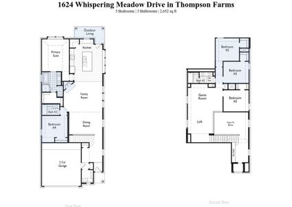 New construction Single-Family house 1624 Whispering Meadow Drive, Van Alstyne, TX 75495 Ellington Plan- photo 1 1