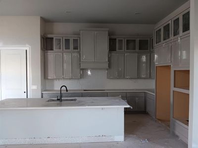 Kitchen with Stacked Upper Cabinets