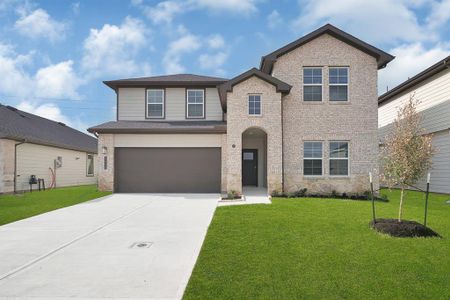 New construction Single-Family house 30610 Skye Villa Lane, Fulshear, TX 77441 OZARK- photo 0