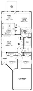 The Jackie II floor plan by K. Hovnanian Homes. 1st Floor shown. *Prices, plans, dimensions, features, specifications, materials, and availability of homes or communities are subject to change without notice or obligation.