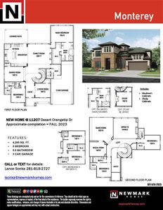 New construction Single-Family house 11207 Desert Orangetip Drive, Cypress, TX 77433 Monterey- photo