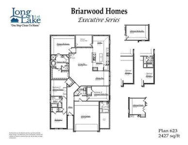 Plan 623 features 4 bedrooms, 3 full baths, and over 2,400 square feet of living space.