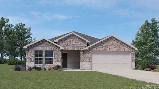 New construction Single-Family house 333 Butterfly Rose Drive, New Braunfels, TX 78130 The Denton- photo 0