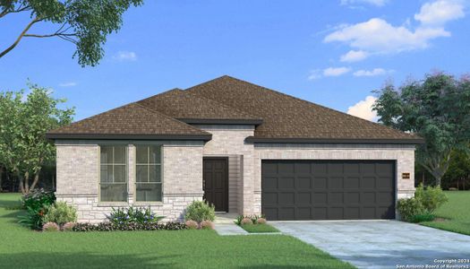 New construction Single-Family house 513 Cowboy Heights, Cibolo, TX 78108 Elderberry J- photo 1 1