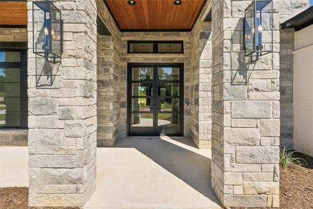 Beautiful stone covered entry