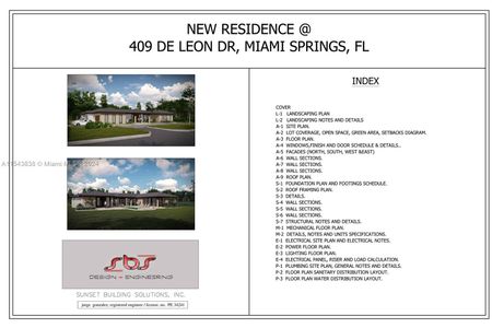 New construction Single-Family house 409 De Leon Dr, Miami Springs, FL 33166 - photo 0