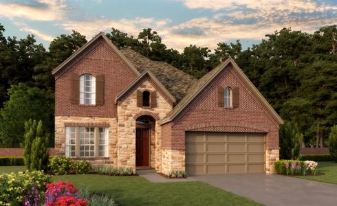 New construction Single-Family house 32050 Medallion Oak Trails, Hockley, TX 77447 Tyler Homeplan- photo 0