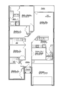 New construction Single-Family house Floor Plan 1982, 2723 Bayrose Drive, Texas City, TX 77510 - photo