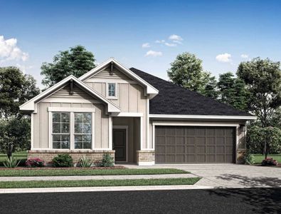 New construction Single-Family house 21710 Redwood Bluff Trail, Cypress, TX 77433 Caprock- photo 0