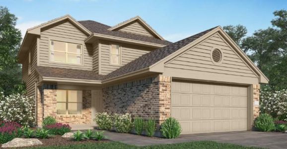New construction Single-Family house 17923 Becker Landing Drive, Hockley, TX 77447 Hawthorn II- photo 0 0
