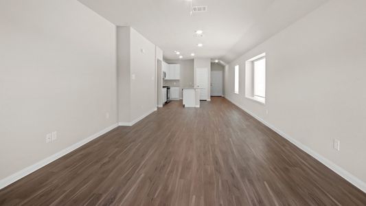 Family Room to Dining Area and Kitchen