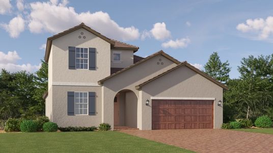 New construction Single-Family house 10475 Banyan Breeze Blvd, Land O' Lakes, FL 34638 Meridian II- photo 0 0