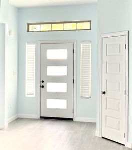 Entrance foyer featuring light hardwood / wood-style flooring