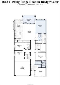 New construction Single-Family house 1842 Flowing Ridge Road, Midlothian, TX 76065 Denton Plan- photo