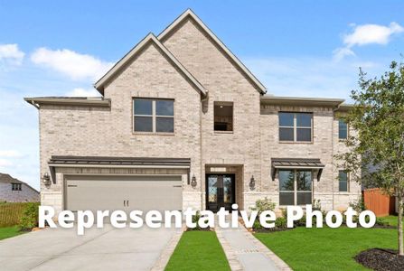 New construction Single-Family house 16254 Summer Aster Trail, Hockley, TX 77447 Naples II- photo 0