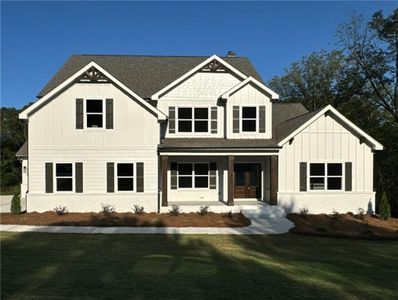 New construction Single-Family house 81 Blue Rider Trail, Hoschton, GA 30548 Milton- photo 0