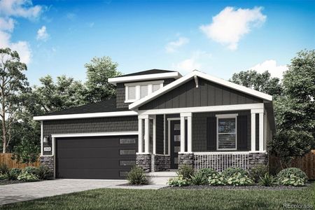 New construction Single-Family house 42976 Colonial Trail, Elizabeth, CO 80107 Aspen- photo 0