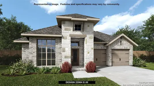 New construction Single-Family house 28470 Cohaset Way, San Antonio, TX 78260 Design 2206H- photo 0 0