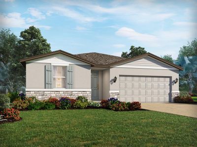 New construction Single-Family house 4591 Sidesaddle Trail, Saint Cloud, FL 34772 Foxglove- photo 0