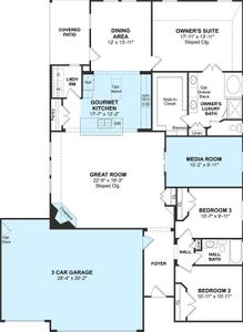 The Juniper II floor plan by K. Hovnanian® Homes. 1st Floor shown. *Prices, plans, dimensions, features, specifications, materials, and availability of homes or communities are subject to change without notice or obligation.