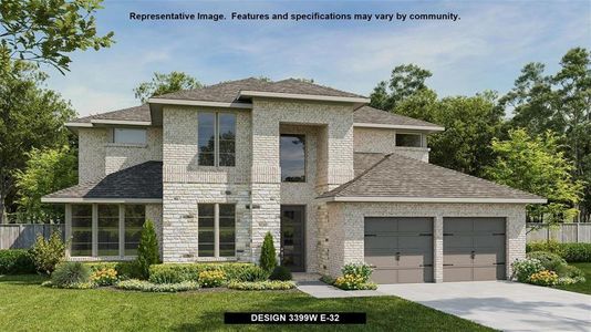 New construction Single-Family house 1405 Caylea Bluff Ln, Georgetown, TX 78628 Design 3399W- photo 0