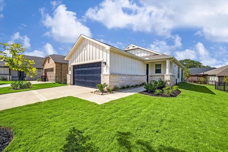 Home is surrounded on one side with grass and open