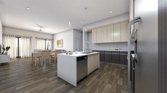 Spacious Bright kitchen with an island. The renderings don't do justice to the final product.