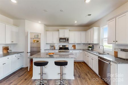 Kitchen shown with virtual staging