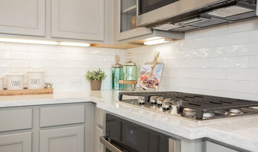 Decorative tile kitchen backsplash