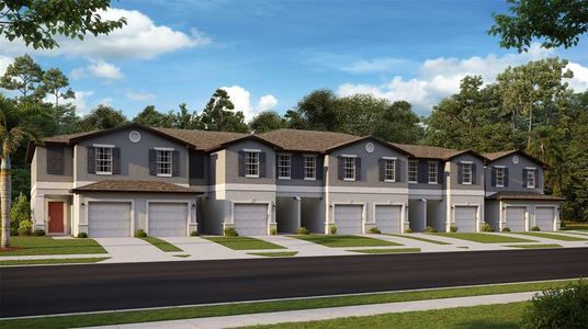New construction Townhouse house 262 Tulip Banded Way, Ruskin, FL 33570 Windsor II- photo 0 0