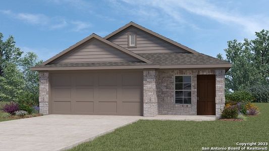 New construction Single-Family house 1255 Yellow Warbler Run, San Antonio, TX 78253 The Diana- photo 0