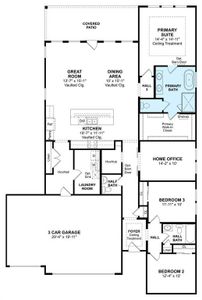 The Santa Rosa II floor plan by K. Hovnanian Homes. 1st Floor shown. *Prices, plans, dimensions, features, specifications, materials, and availability of homes or communities are subject to change without notice or obligation.