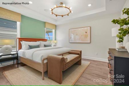 Luxurious primary bedroom on main level