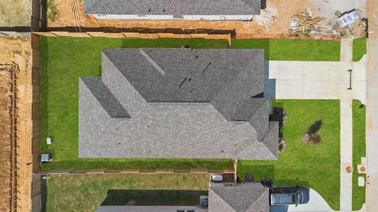 This aerial view of your home shows the amazing view of your lot.