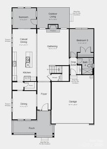 Floor Plan - Structural Options Added Include: sunroom, gourmet kitchen, bedroom 5 with full bath and gas fireplace