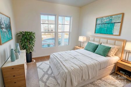 Guest bedroom shown with virtual staging