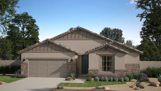 Craftsman Elevation with Optional Stone | Pastora | Bentridge – Peak Series | Buckeye, AZ | Landsea Homes