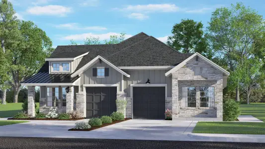 New construction Single-Family house 10039 Crescendo Way, Manvel, TX 77578 Carriagehouse - Single Story Villas- photo 0